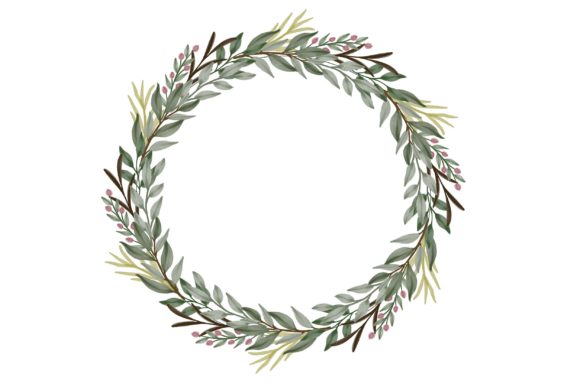 Circle Frame with Green Floral Border: A Versatile Design Element for Modern Creativity