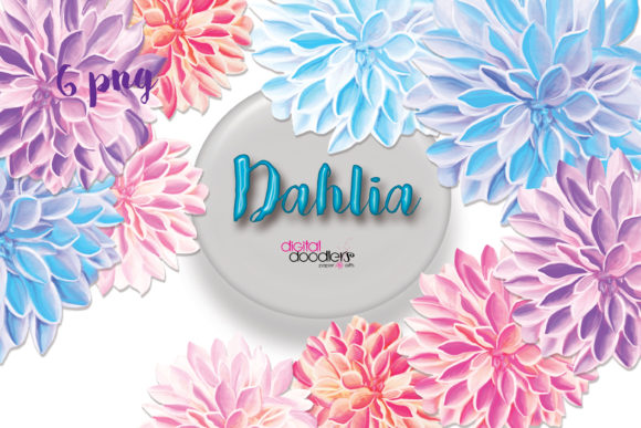 Elevate Your Projects with Dahlia Watercolor Clipart