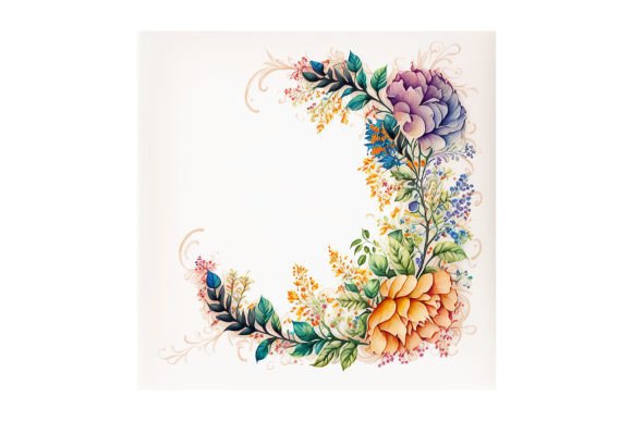 Floral Garland Design - V33: Elevating Your Visual Projects