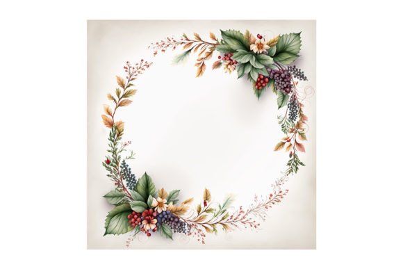 Floral Garland Design V35: A Creative Asset for Modern Projects