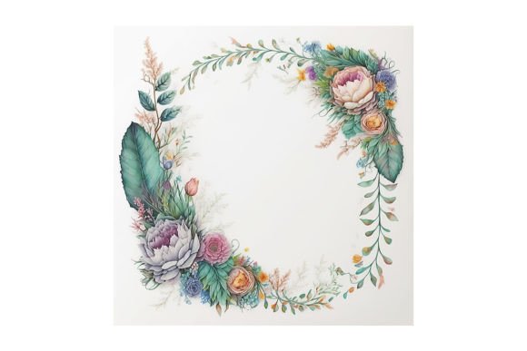 Floral Garland Design - V39: A Practical Asset for Creative Projects