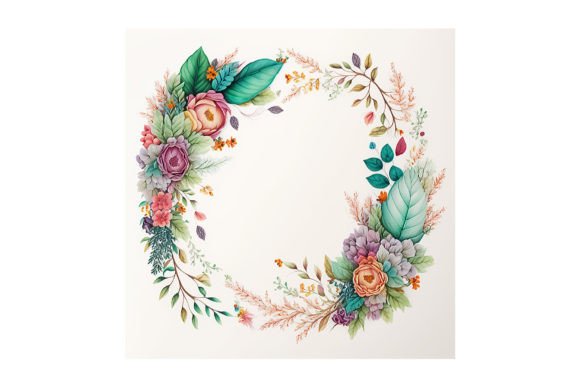 Floral Garland Design V40: Your Digital Emissary of Elegance