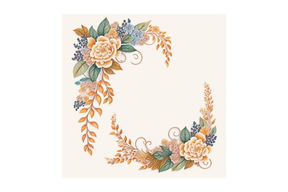 Floral Garland Design V45: A Versatile Digital Asset