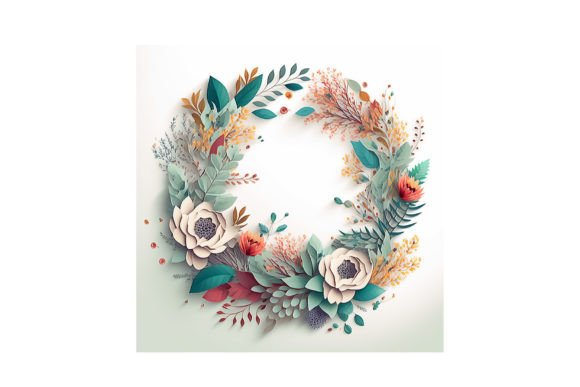 Floral Wreath Design V10