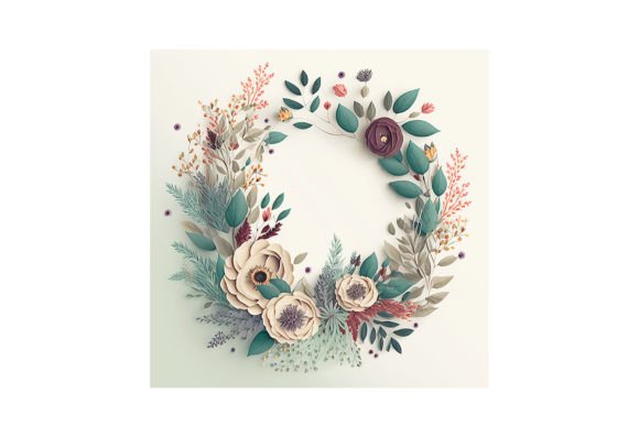 Floral Wreath Design V16: A Premium PNG Asset for Creative Projects