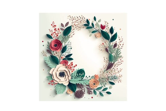 Floral Wreath Design - V17: A Versatile Digital Asset for Creative Projects