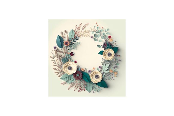 Floral Wreath Design V22: Whimsical Art for Every Creator