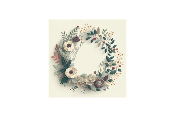 Floral Wreath Design V23: A Creative Asset