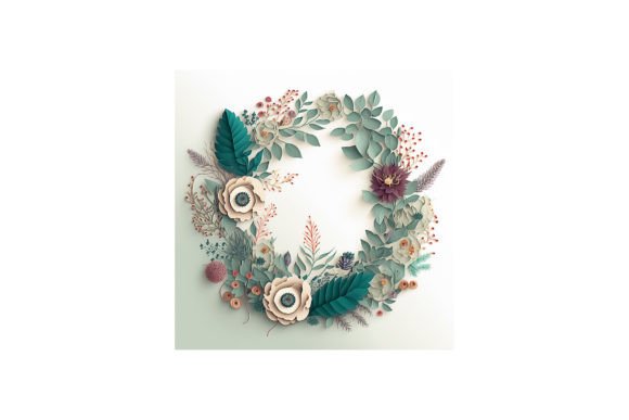 Floral Wreath Design V25: A Creative Asset