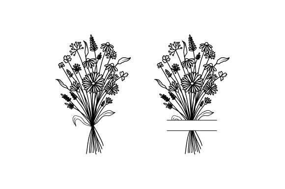 Flower Vector Monogram Floral Bouquet Design