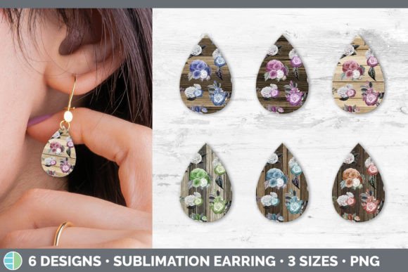 The Creative Power of Wood Floral Teardrop Earring Sublimation Designs