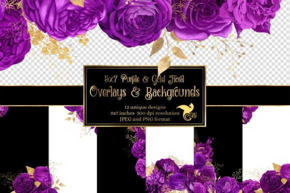 The Practical Appeal of 5x7 Purple and Gold Floral Overlays