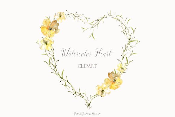 The Watercolor Floral Heart Clipart That Elevates Your Creative Projects