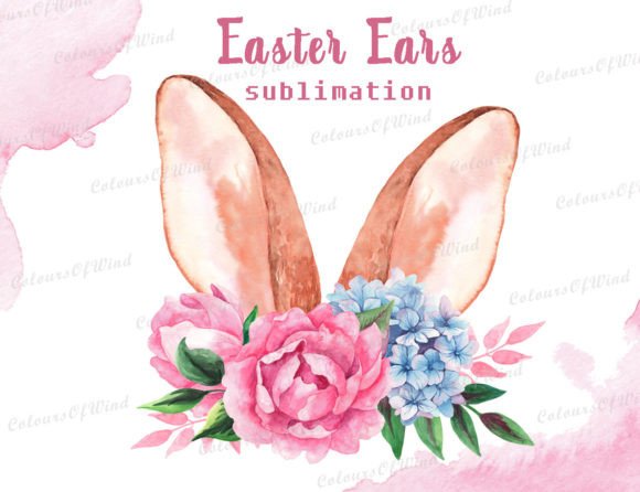 Understanding the Pink Floral Easter Ears Sublimation PNG Design