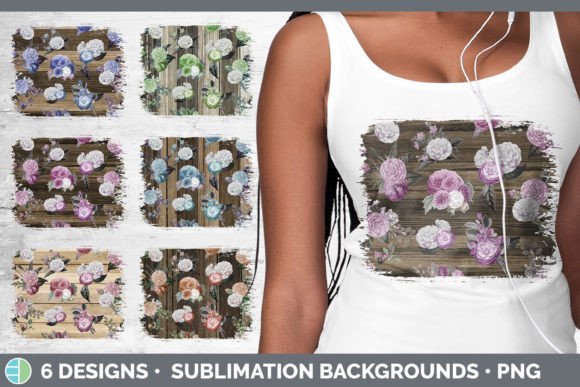 Unlocking Creativity with Wood Floral Distressed Sublimation Backgrounds