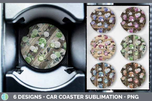 Unveiling the Beauty and Utility of Wood Floral Car Coaster Sublimation Designs